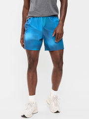 Explore Shorts -- 5-inch inseam - Dark Sea Blue Print
