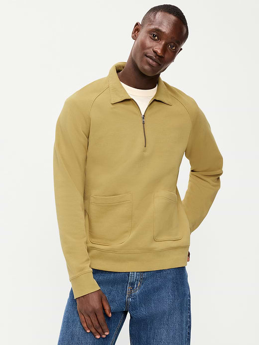 Workwear Collared Fleece Chore Pullover - Paperbag
