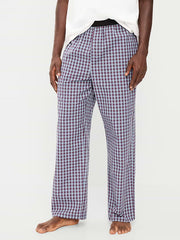 Elastic-Waist Poplin Pajama Pant - Plaid