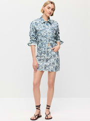 OG High-Waisted Denim Mini Skirt - Light Blue Print