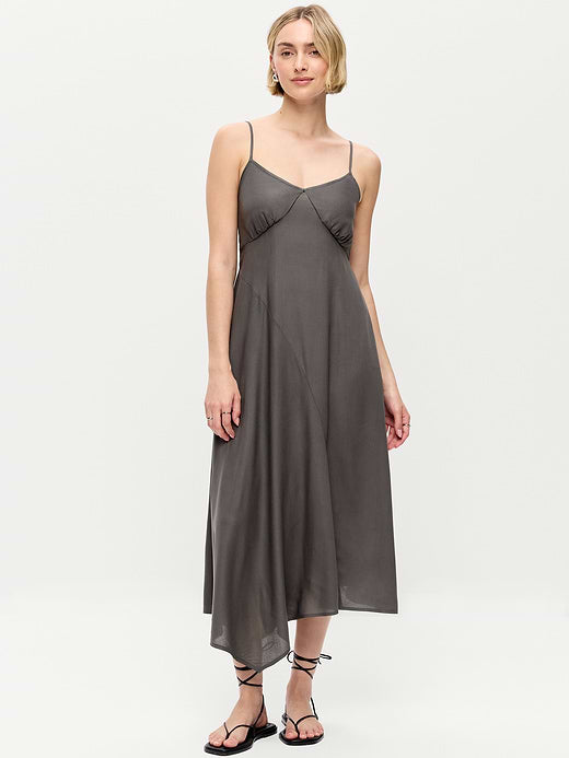 Fit & Flare Tie-Back Asymmetrical Midi Dress - Ash Gordon