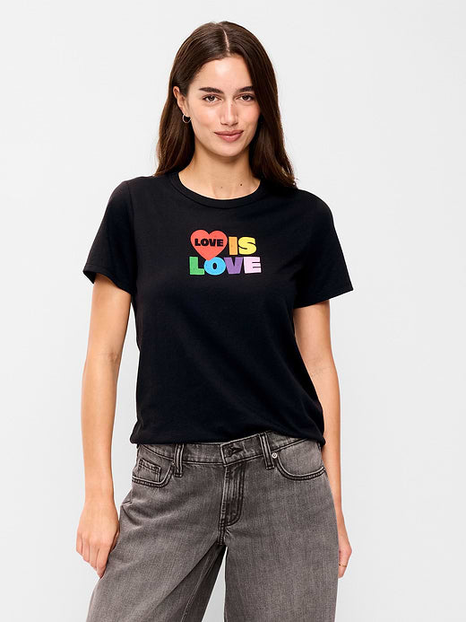 Pride EveryWear Crew-Neck Graphic T-Shirt - Black Jack