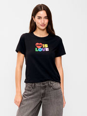 Pride EveryWear Crew-Neck Graphic T-Shirt - Black Jack