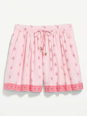 High-Waisted Drapey Skirt Short - Just Peachy