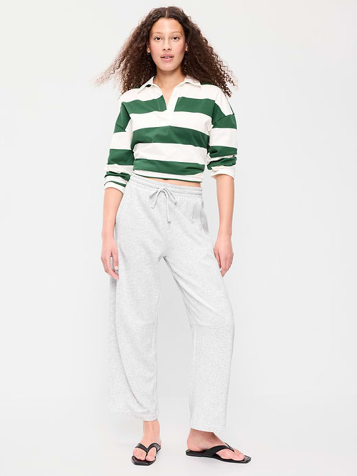 Mid-Rise SoComfy Barrel Sweatpants - Light Gray Heather