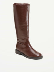 Mid-Calf Riding Boots for Women - Dark Chocolate