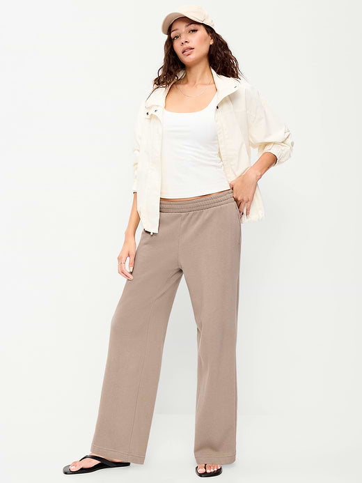 High-Waisted SoComfy Wide-Leg Sweatpants - Chocolate Malted