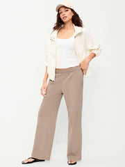 High-Waisted SoComfy Wide-Leg Sweatpants - Chocolate Malted