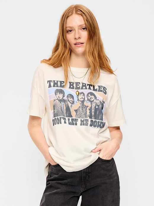 The Beatles™ Oversized Tunic T-Shirt - Sea Salt