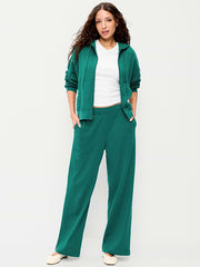 High-Waisted SoComfy Wide-Leg Sweatpants - Deep Lagoon