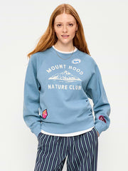 Oversized Raglan Sweatshirt - Naturalist Blue