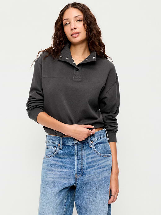 SoComfy Funnel-Neck Sweatshirt - Panther