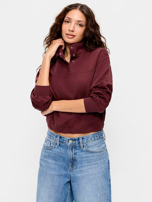 SoComfy Funnel-Neck Sweatshirt - Reddy Or Not
