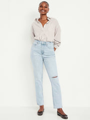 Curvy Extra High-Waisted Straight Jeans - Tamara