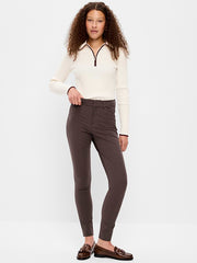 High-Waisted Pixie Skinny Ankle Pants - Black Coffee