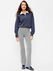 High-Waisted Fashion Flare Leggings - Classic Gray