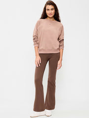 High-Waisted Fashion Flare Leggings - Peppercorn