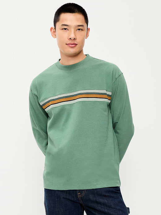 Long-Sleeve Heavyweight Rotation T-Shirt - Silver Fern