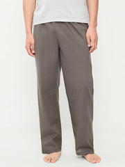 Elastic-Waist Poplin Pajama Pant - Stainless Steel