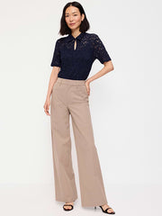 High-Waisted Pixie Super Wide-Leg Pants - Chocolate Malted