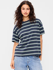 Vintage Crew-Neck T-Shirt - Navy Stripe