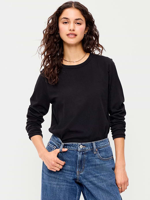 EveryWear Long-Sleeve T-Shirt - Light Black Heather