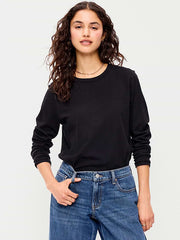 EveryWear Long-Sleeve T-Shirt - Light Black Heather