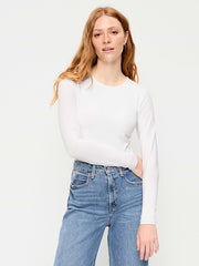 Long-Sleeve Crew-Neck Bodysuit - Calla Lilies