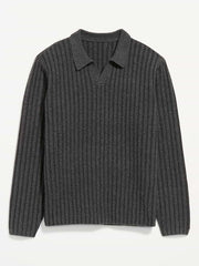 Long-Sleeve Polo Sweater - Panthers