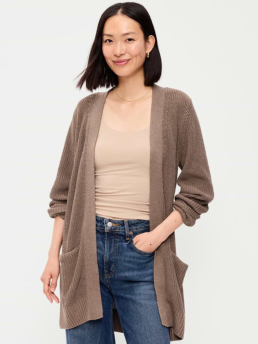 Longline Open-Front Wrap - Chocolate Malted