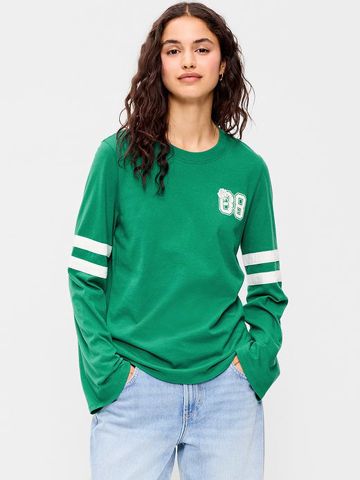 EveryWear Long-Sleeve Graphic T-Shirt - Rainforest Jewel