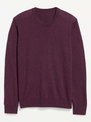 Washed Crew-Neck Sweater - Antique Burgundy