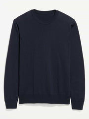 Washed Crew-Neck Sweater - In the Navy
