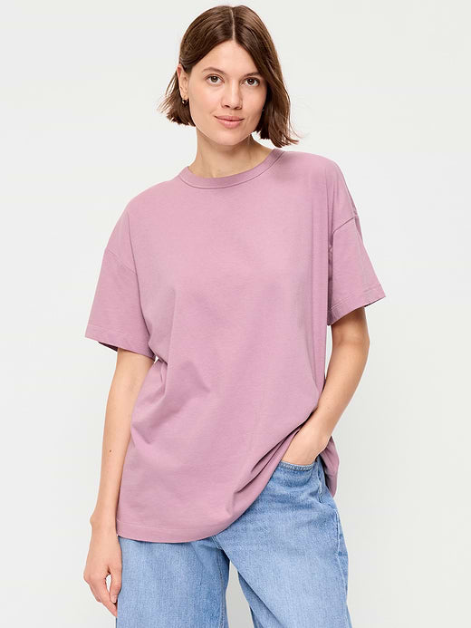 Oversized EveryWear Tunic T-Shirt - Rose Dawn