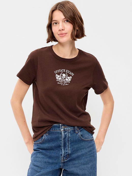 EveryWear Crew-Neck Graphic T-Shirt - Earthen