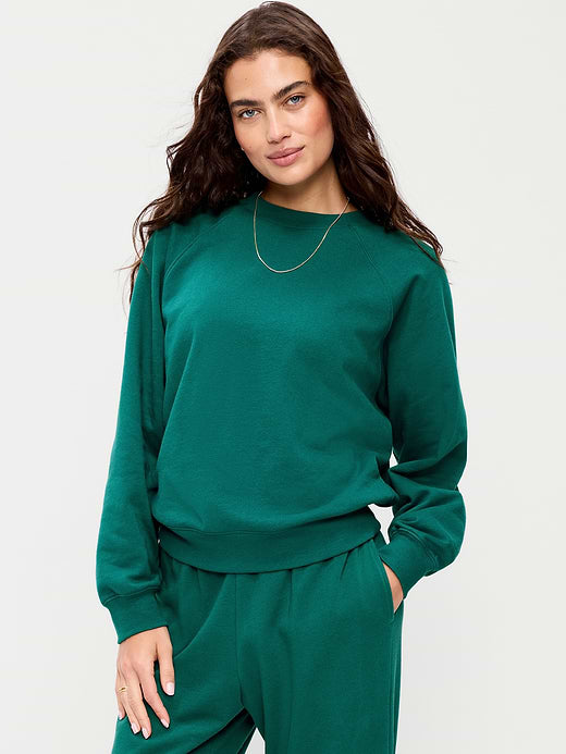 Oversized Raglan Sweatshirt - Deep Lagoon