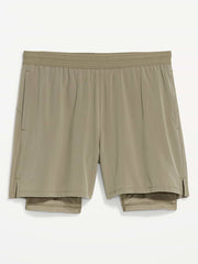 2-In-1 Performance Run Shorts -- 5-inch inseam - Banyan
