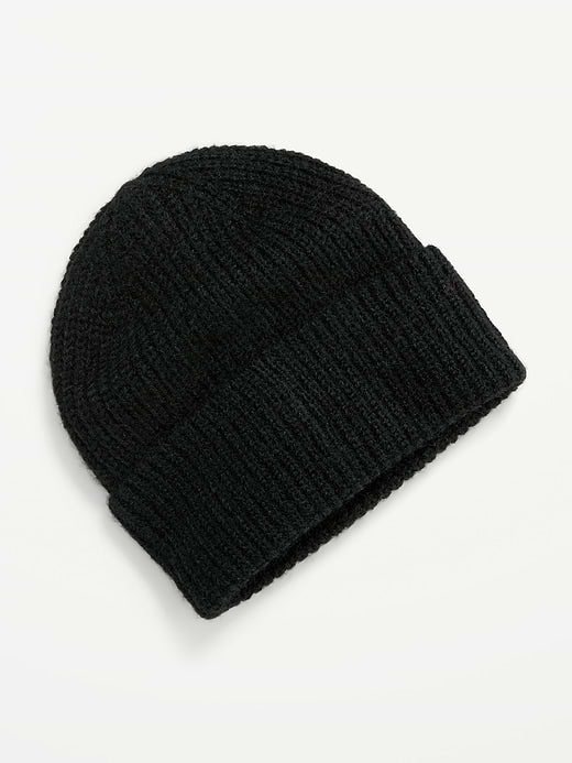Ribbed Beanie for Women - Black Jack