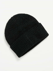Ribbed Beanie for Women - Black Jack