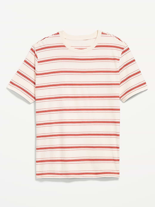 Crew-Neck Striped T-Shirt - Candy Cane Red