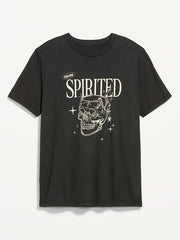 Halloween Graphic T-Shirt - Black Spark