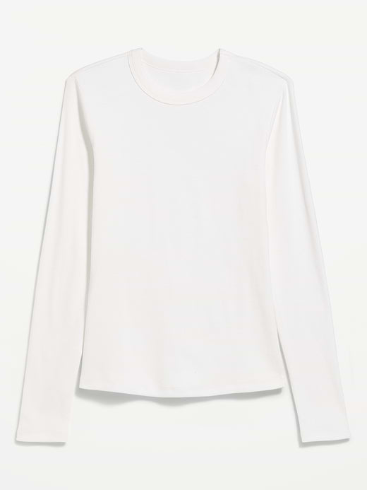 Snug Long-Sleeve Ribbed T-Shirt - White Lilies