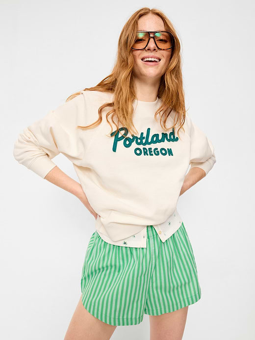 Oversized Raglan Sweatshirt - Sea Salt