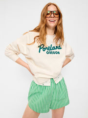 Oversized Raglan Sweatshirt - Sea Salt