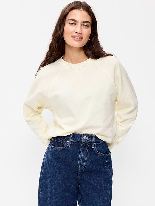 Oversized Raglan Sweatshirt - Sea Salt