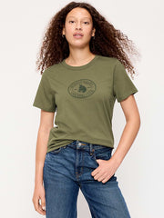 EveryWear Crew-Neck Graphic T-Shirt - Dill Caper