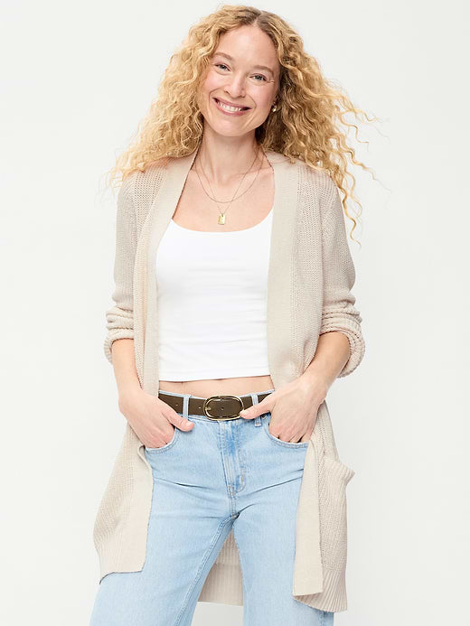 Longline Open-Front Wrap - Howlite