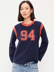 EveryWear Long-Sleeve Graphic T-Shirt - In the Navy