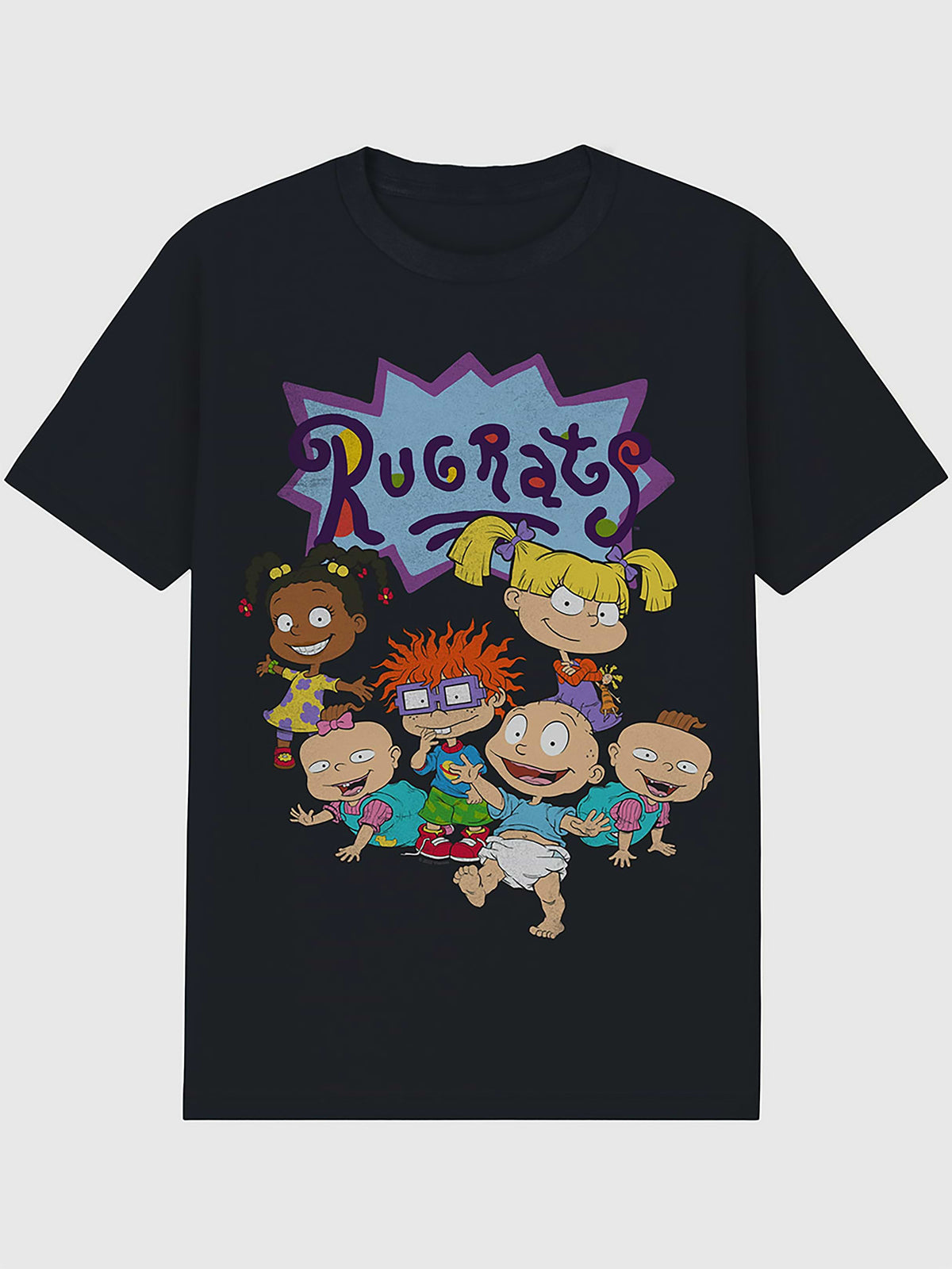 Rugrats Group Graphic T-Shirt for Men - Black