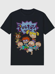 Rugrats Group Graphic T-Shirt for Men - Black